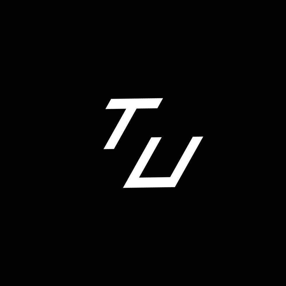 tu Logo Monogramm mit oben zu Nieder Stil modern Design Vorlage vektor