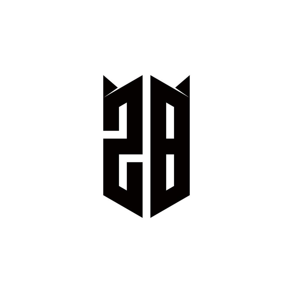 Zum Beispiel Logo Monogramm mit Schild gestalten Designs Vorlage vektor