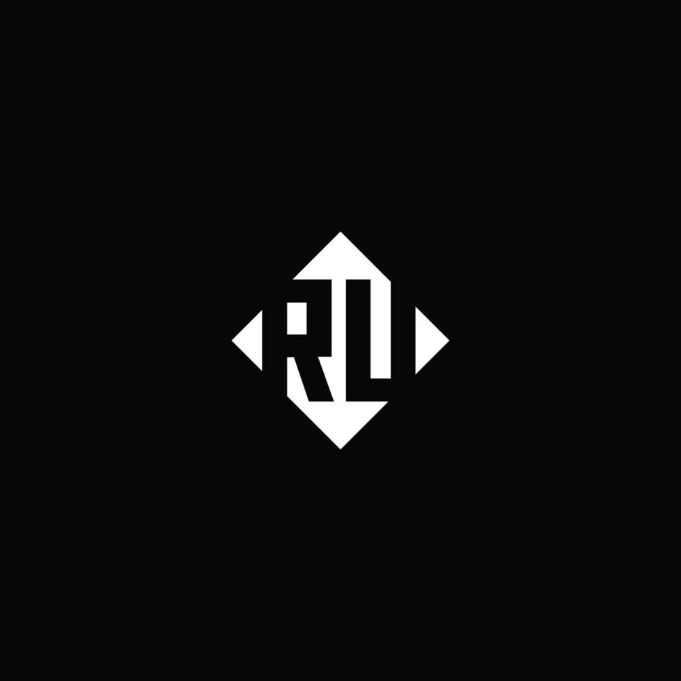 Monogramm Logo Design mit Diamant Platz gestalten vektor