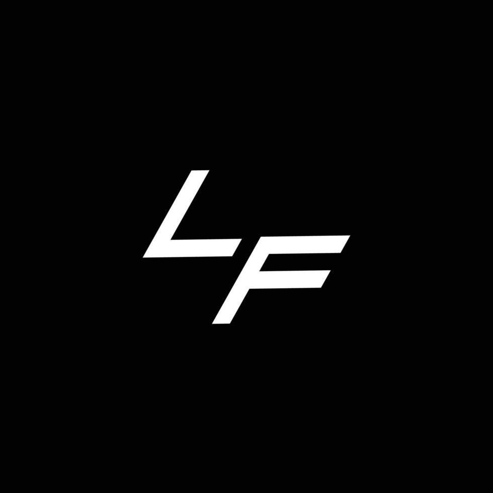 lf Logo Monogramm mit oben zu Nieder Stil modern Design Vorlage vektor