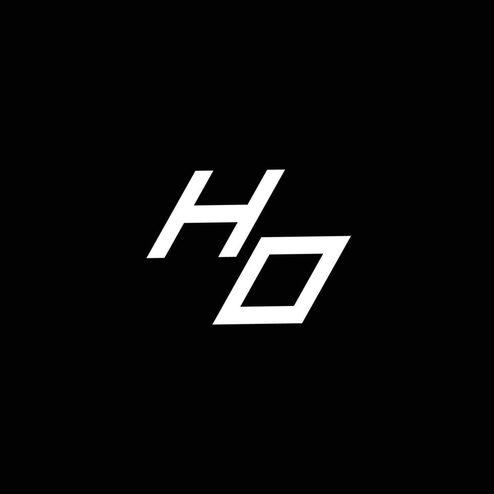 ho Logo Monogramm mit oben zu Nieder Stil modern Design Vorlage vektor