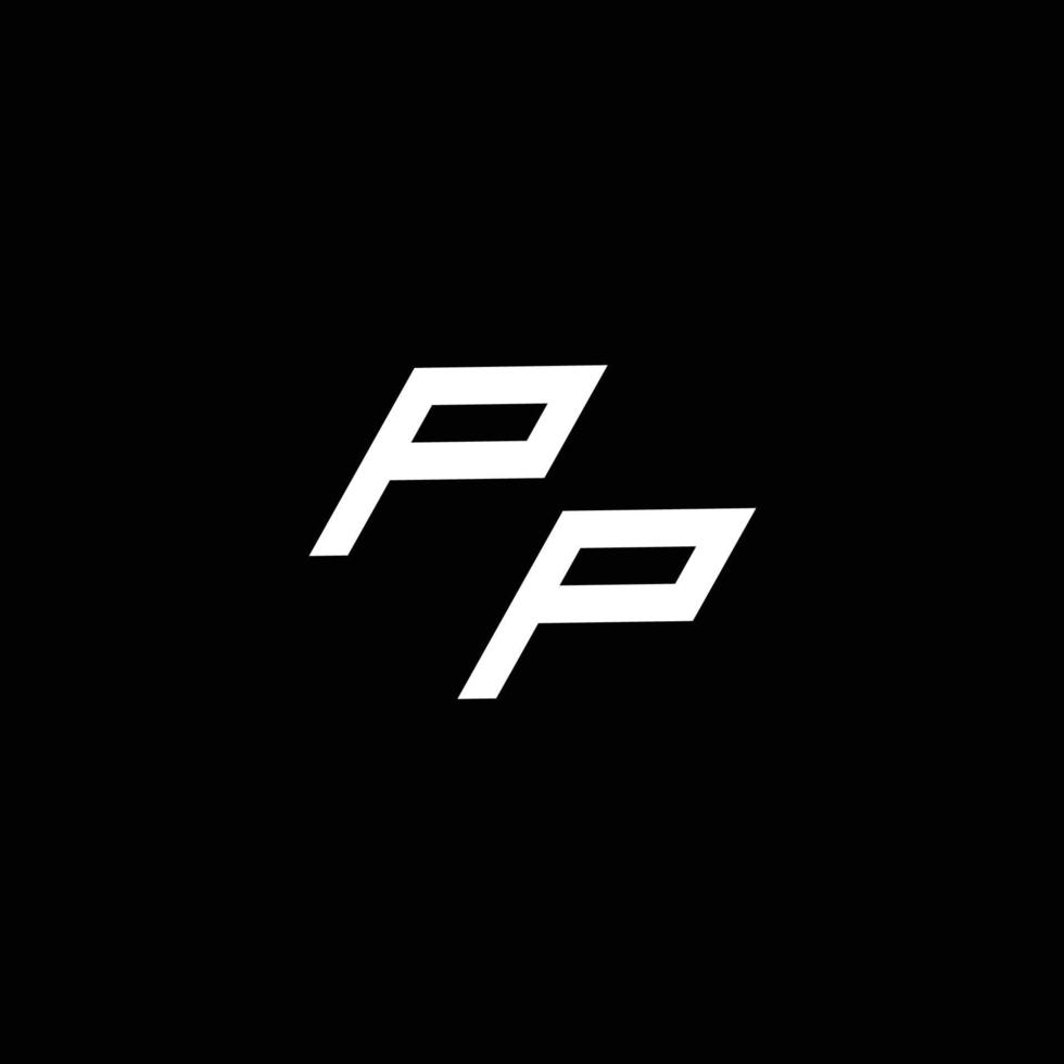 pp Logo Monogramm mit oben zu Nieder Stil modern Design Vorlage vektor