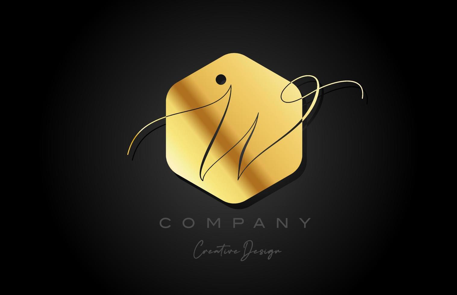 guld gyllene w alfabet brev logotyp ikon design med punkt och elegant stil. kreativ polygon mall för företag och företag vektor