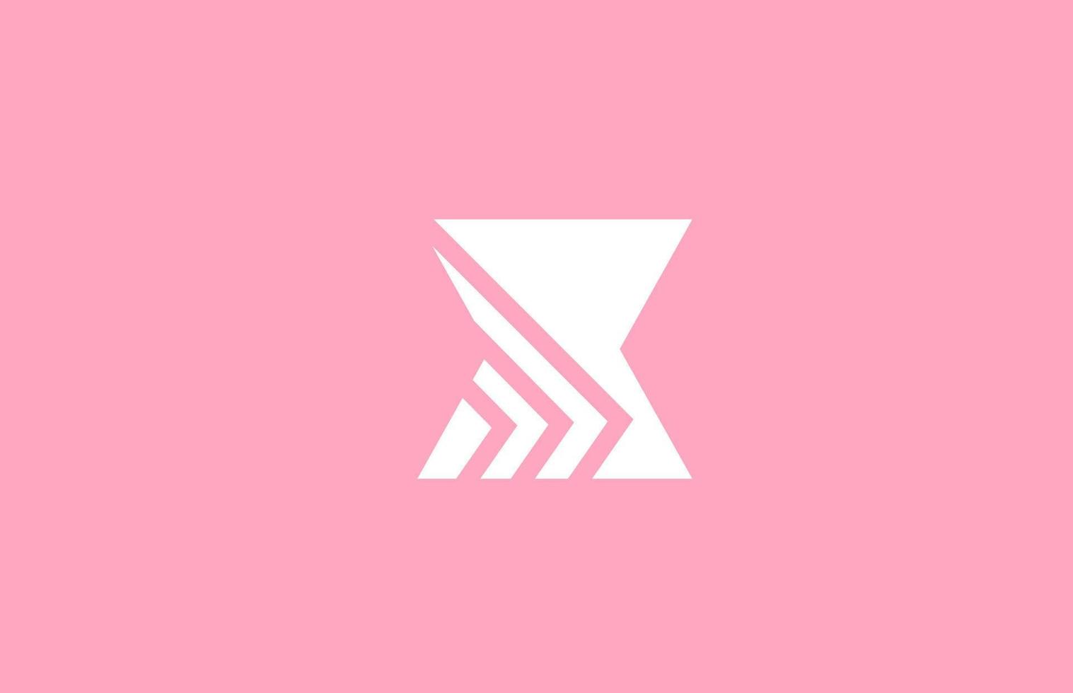 rosa geometrisk x alfabet brev logotyp ikon med linje design. kreativ mall för företag och företag vektor