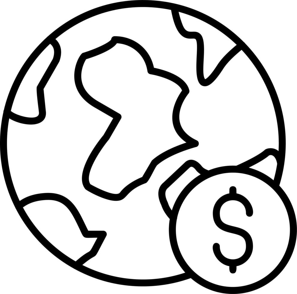 global Wirtschaft Vektor Symbol
