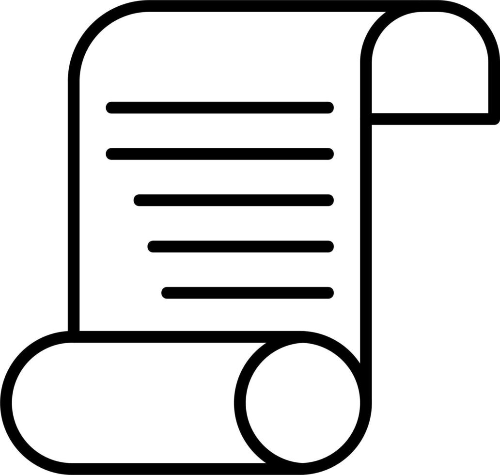 Papier scrollen Vektor Symbol
