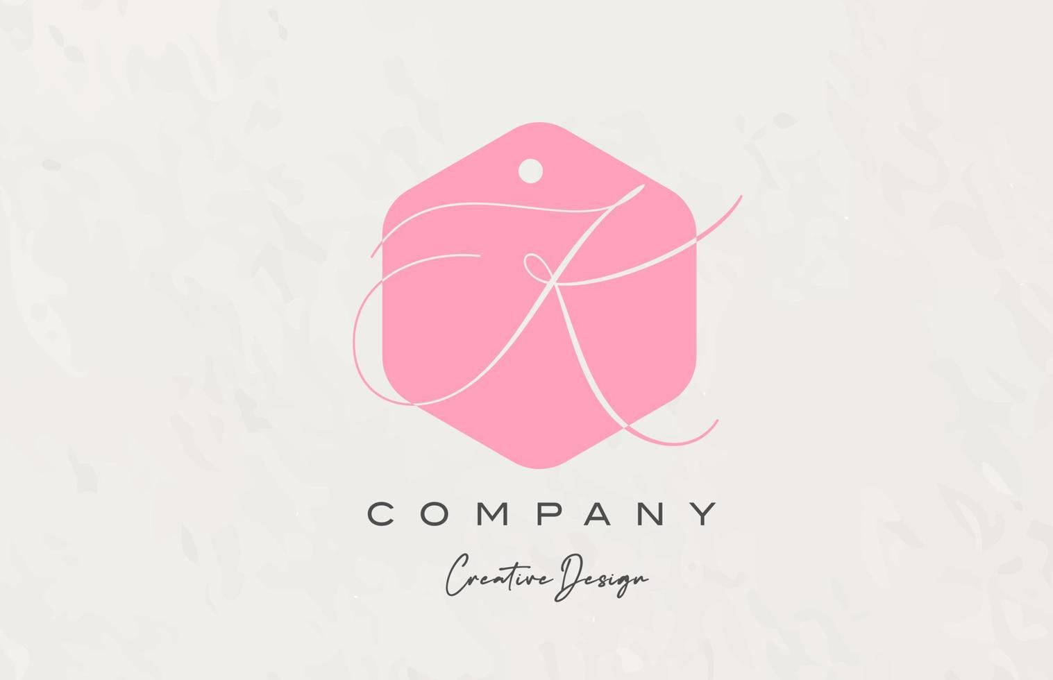 Rosa Polygon k Alphabet Brief Logo Symbol Design mit Punkt und elegant Stil. kreativ Vorlage zum Unternehmen und Geschäft vektor