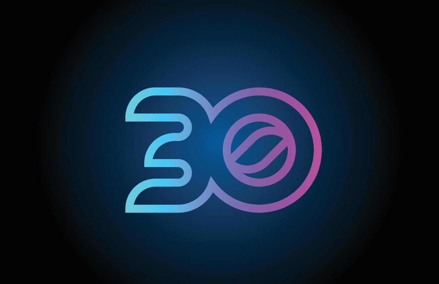 Rosa Linie 30 Nummer Logo Symbol Design. kreativ Vorlage zum Geschäft und Unternehmen vektor