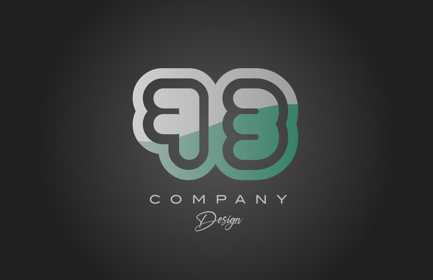 73 grön grå siffra logotyp ikon design. kreativ mall för företag och företag vektor
