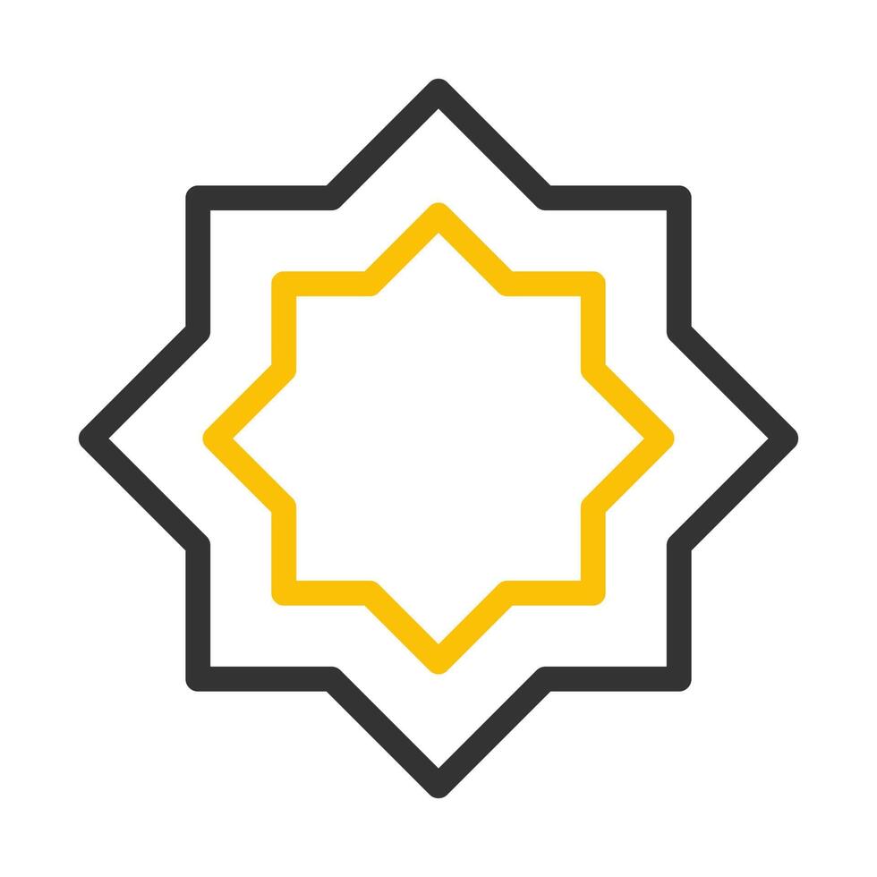 Dekoration Symbol duocolor grau Gelb Stil Ramadan Illustration Vektor Element und Symbol perfekt.