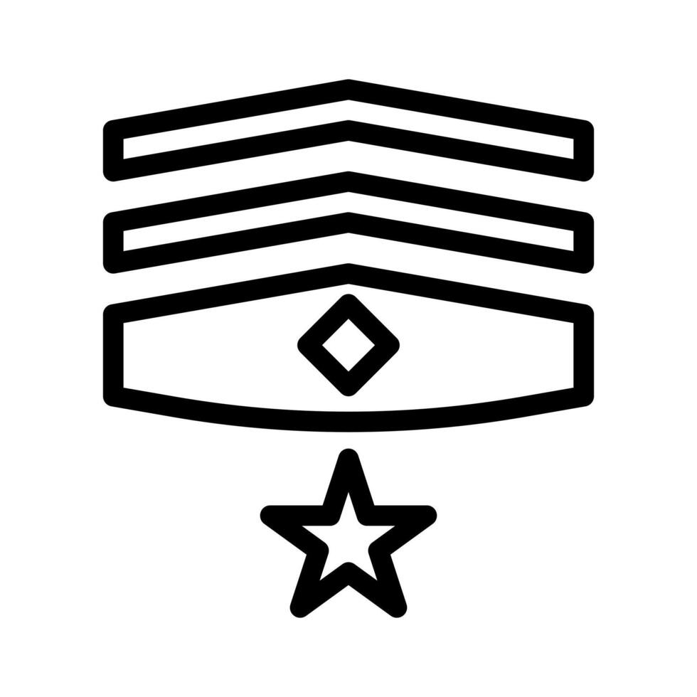 Abzeichen Symbol Gliederung Stil Militär- Illustration Vektor Heer Element und Symbol perfekt.