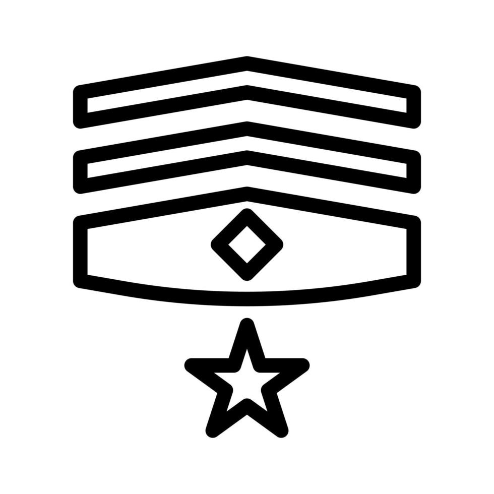 bricka ikon översikt stil militär illustration vektor armén element och symbol perfekt.