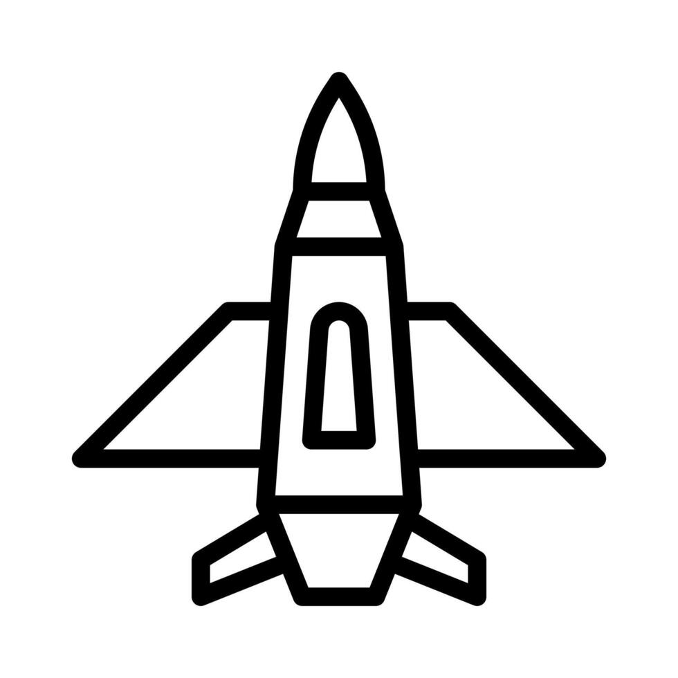 Flugzeug Symbol Gliederung Stil Militär- Illustration Vektor Heer Element und Symbol perfekt.