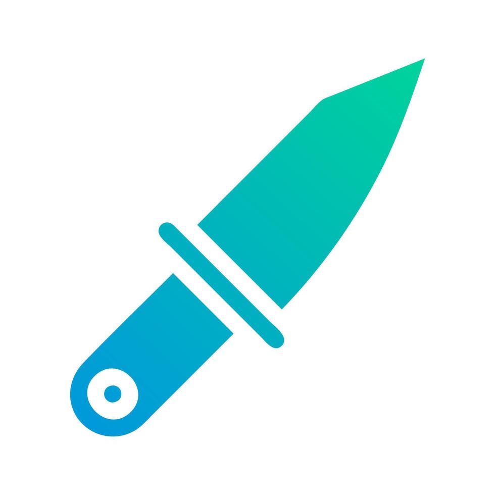 kniv ikon fast lutning grön blå stil militär illustration vektor armén element och symbol perfekt.