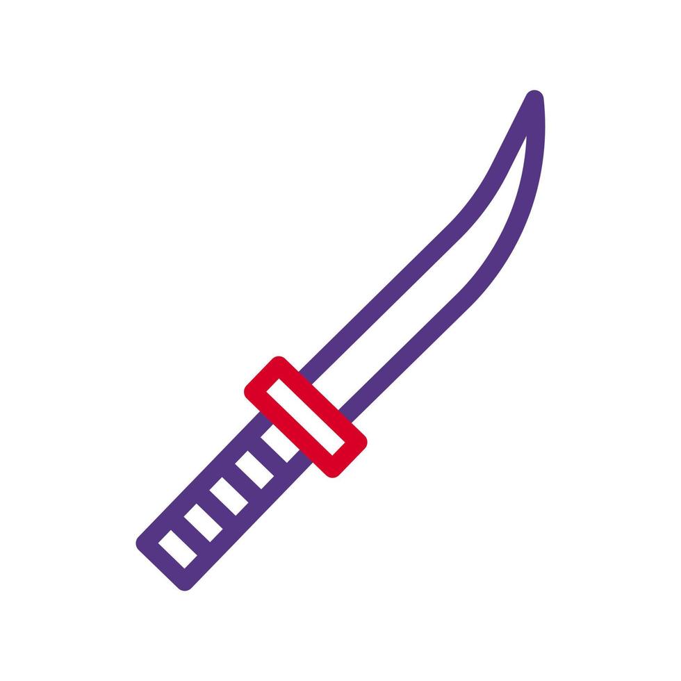 Schwert Symbol duocolor rot lila Stil Militär- Illustration Vektor Heer Element und Symbol perfekt.