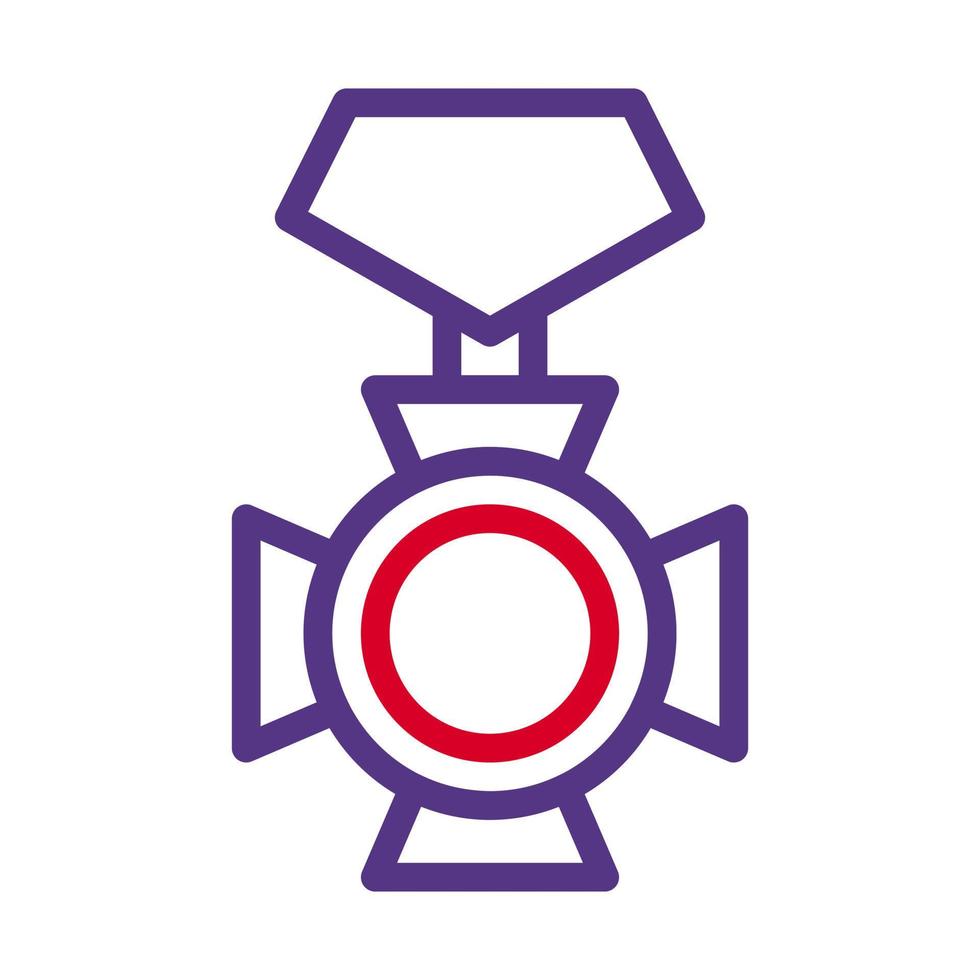 medalj ikon duofärg röd lila stil militär illustration vektor armén element och symbol perfekt.