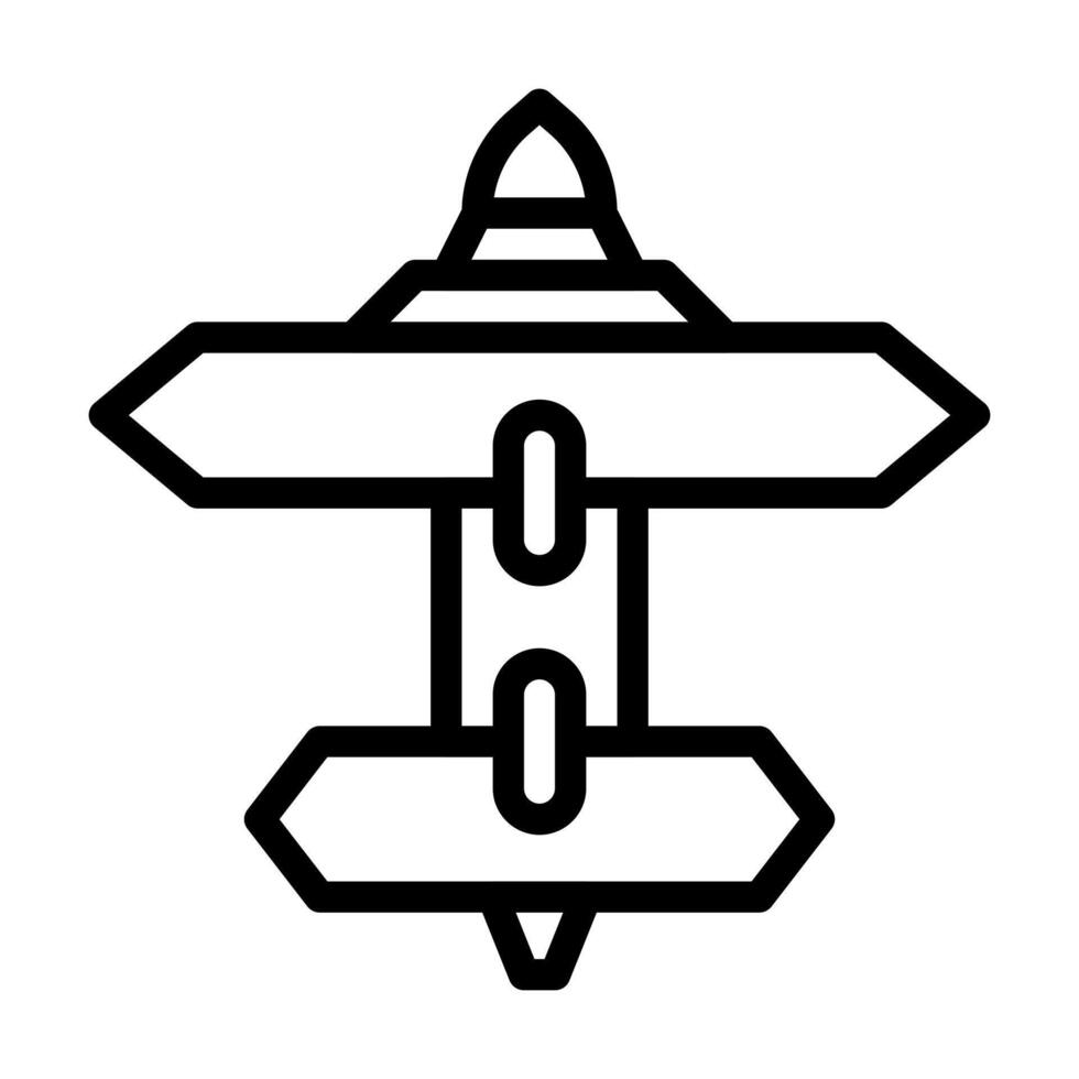 Flugzeug Symbol Gliederung Stil Militär- Illustration Vektor Heer Element und Symbol perfekt.