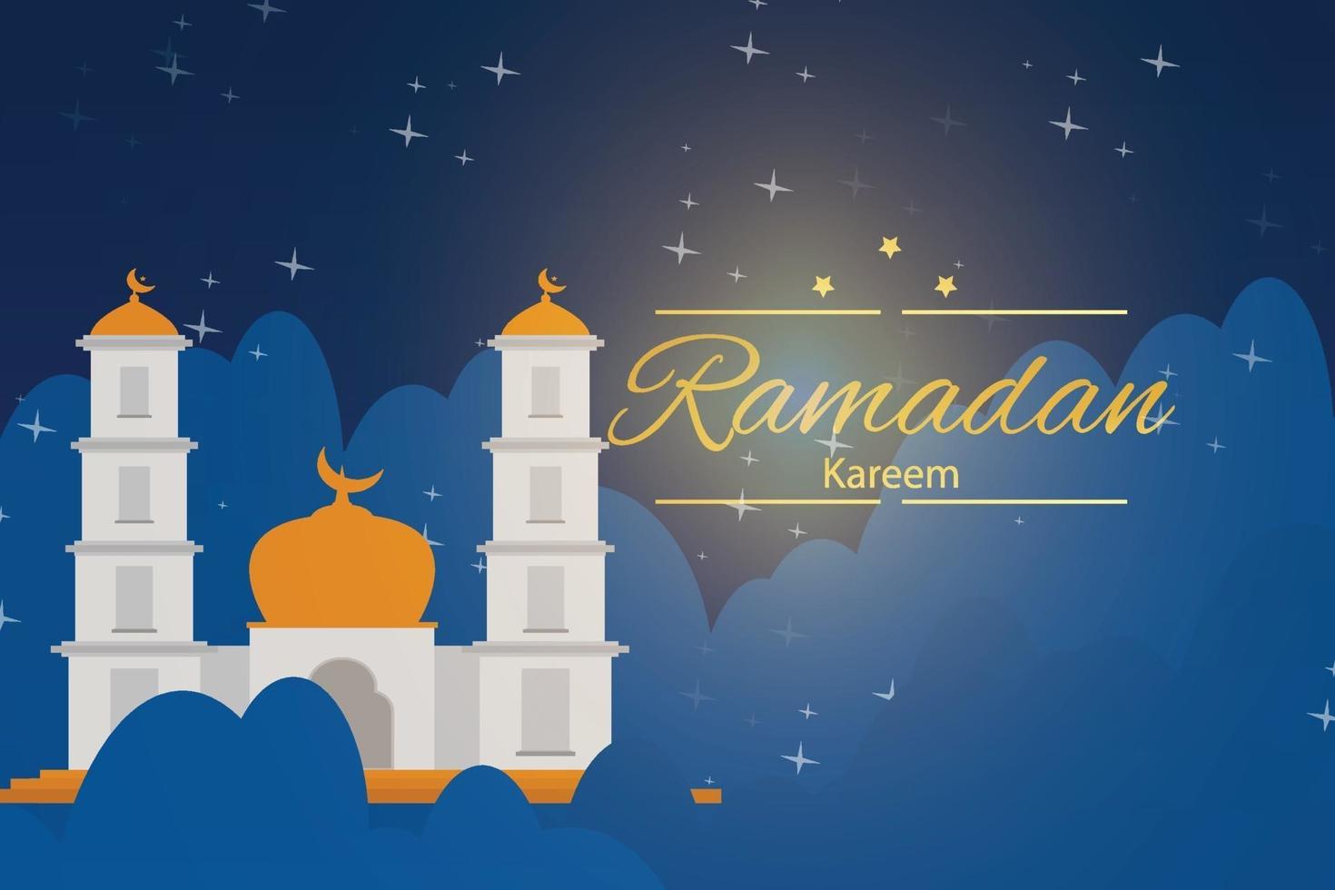 illustration design för att fira månaden ramadan vektor