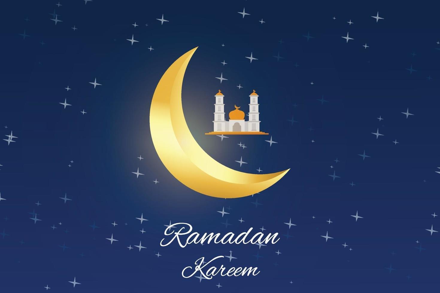 Illustrationsdesign, um den Monat Ramadan zu feiern vektor