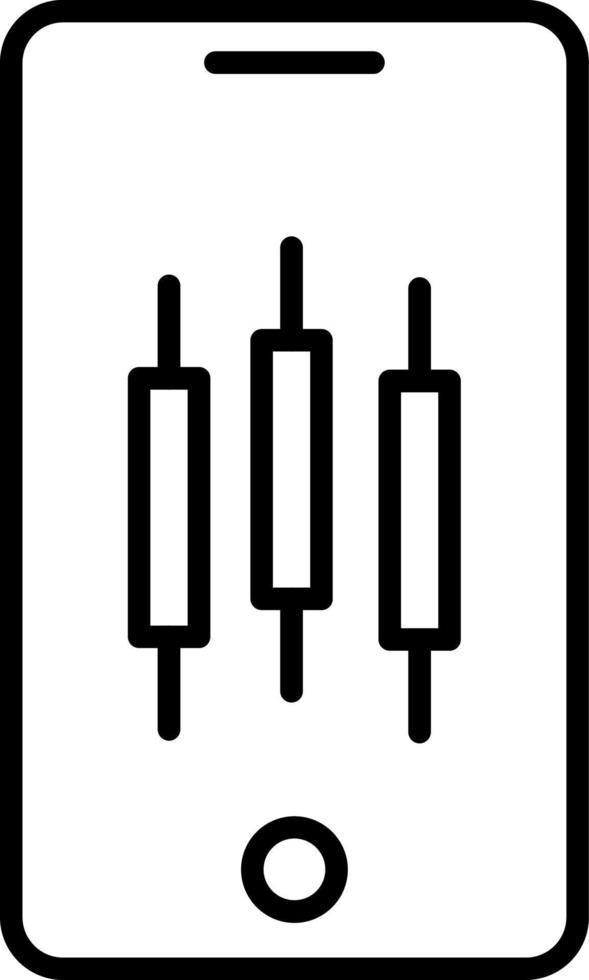 Handy, Mobiltelefon Handel Symbol Stil vektor