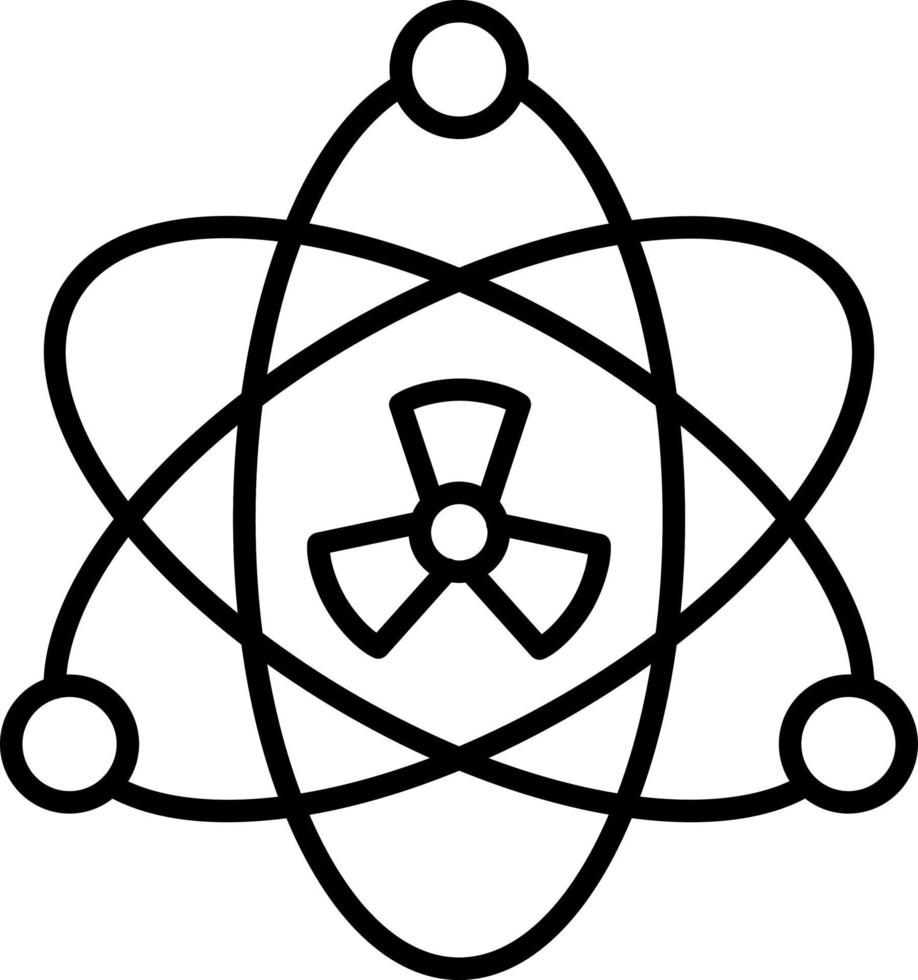 nuklear Fission Symbol Stil vektor