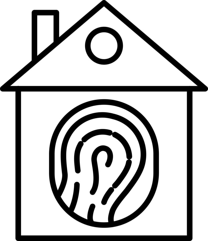 biometrisk Hem ikon stil vektor
