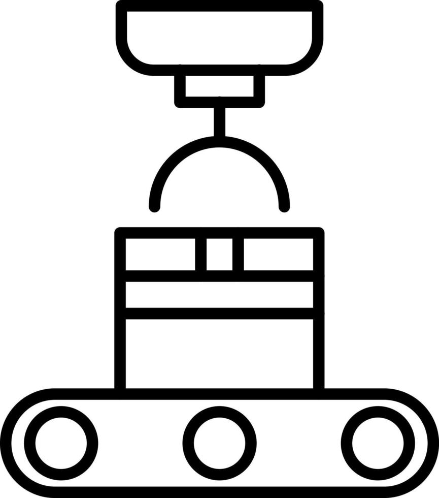 Förderer Roboter Symbol Stil vektor