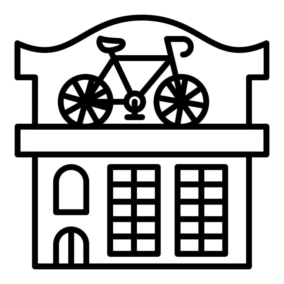 Fahrrad Geschäft Symbol Stil vektor