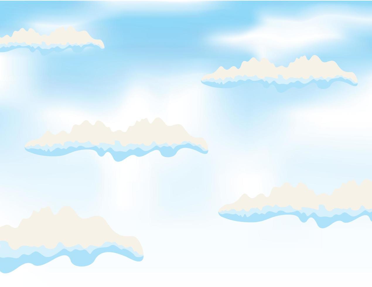 de blå himmel och moln på Det. en vektor illustration