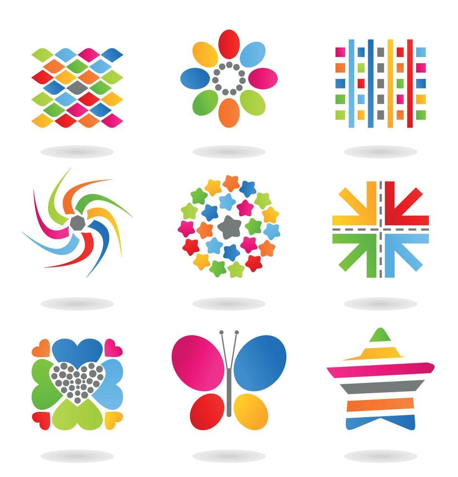 uppsättning av ikoner för webb design. en vektor illustration