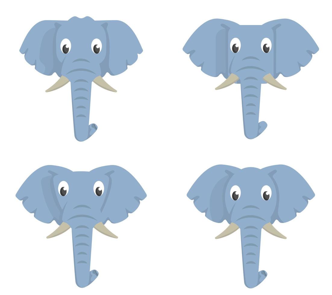 Satz von Cartoon-Elefanten. vektor