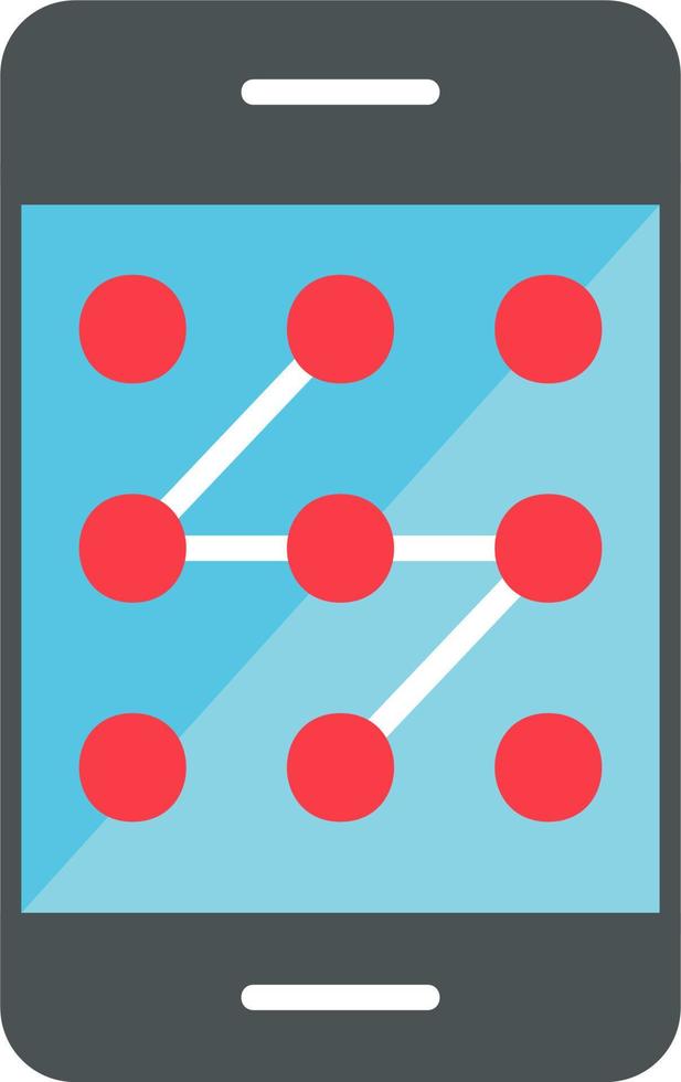 Handy, Mobiltelefon Muster sperren Vektor Symbol