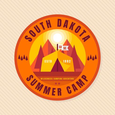 Einzigartige Sommer Camp Patch Vektoren