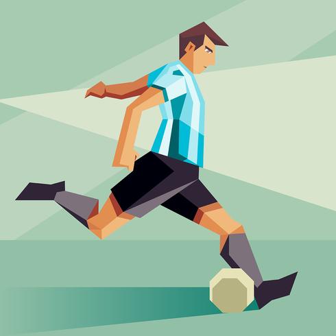 Argentina Fotbollsspelare Vektorillustration vektor
