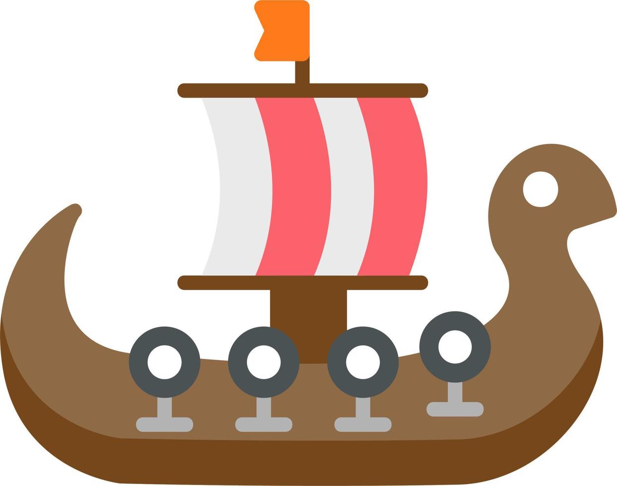 Wikingerschiff-Vektorsymbol vektor