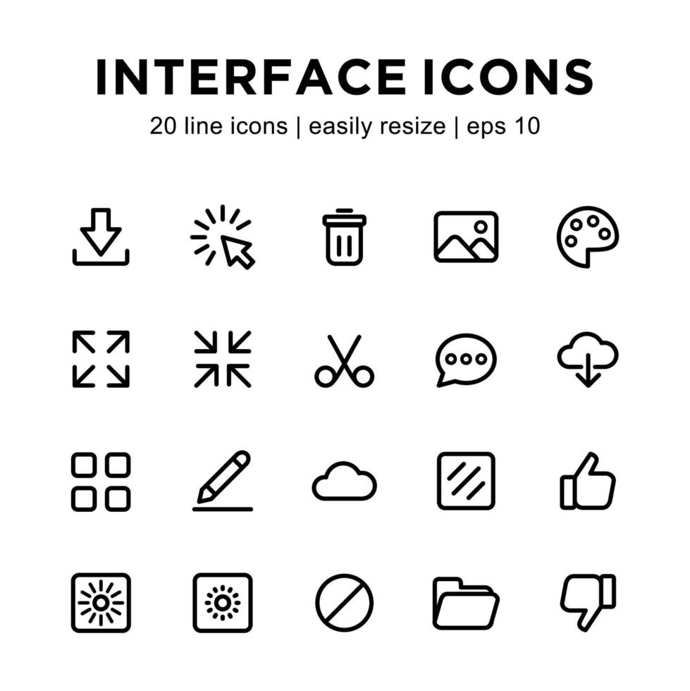gränssnitt ikon mall vektor
