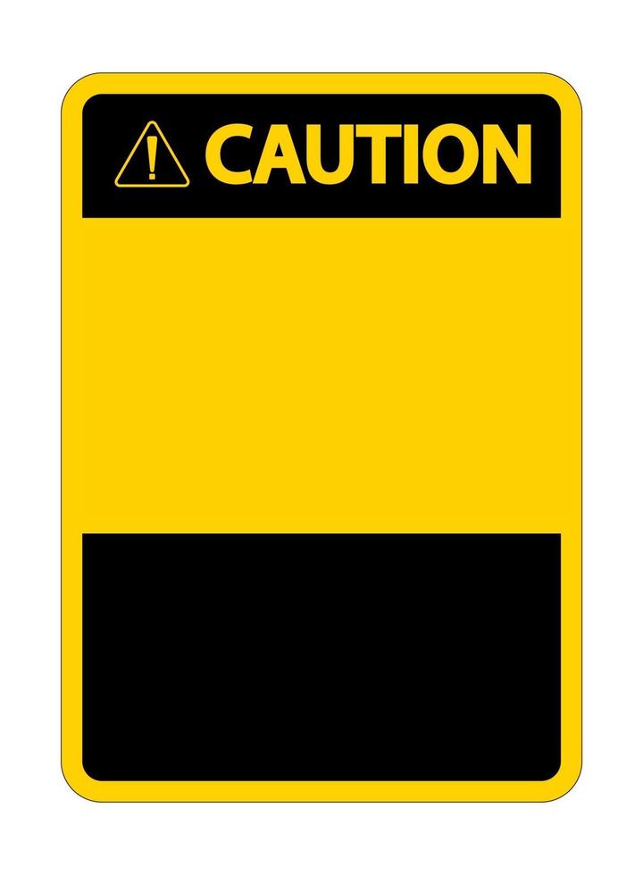 Symbol gelbes Warnschildsymbol auf weißem Hintergrund vektor