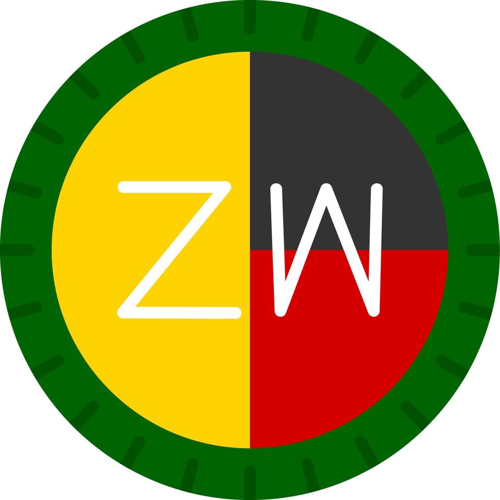 Zimbabwe wählen Code Vektor Symbol