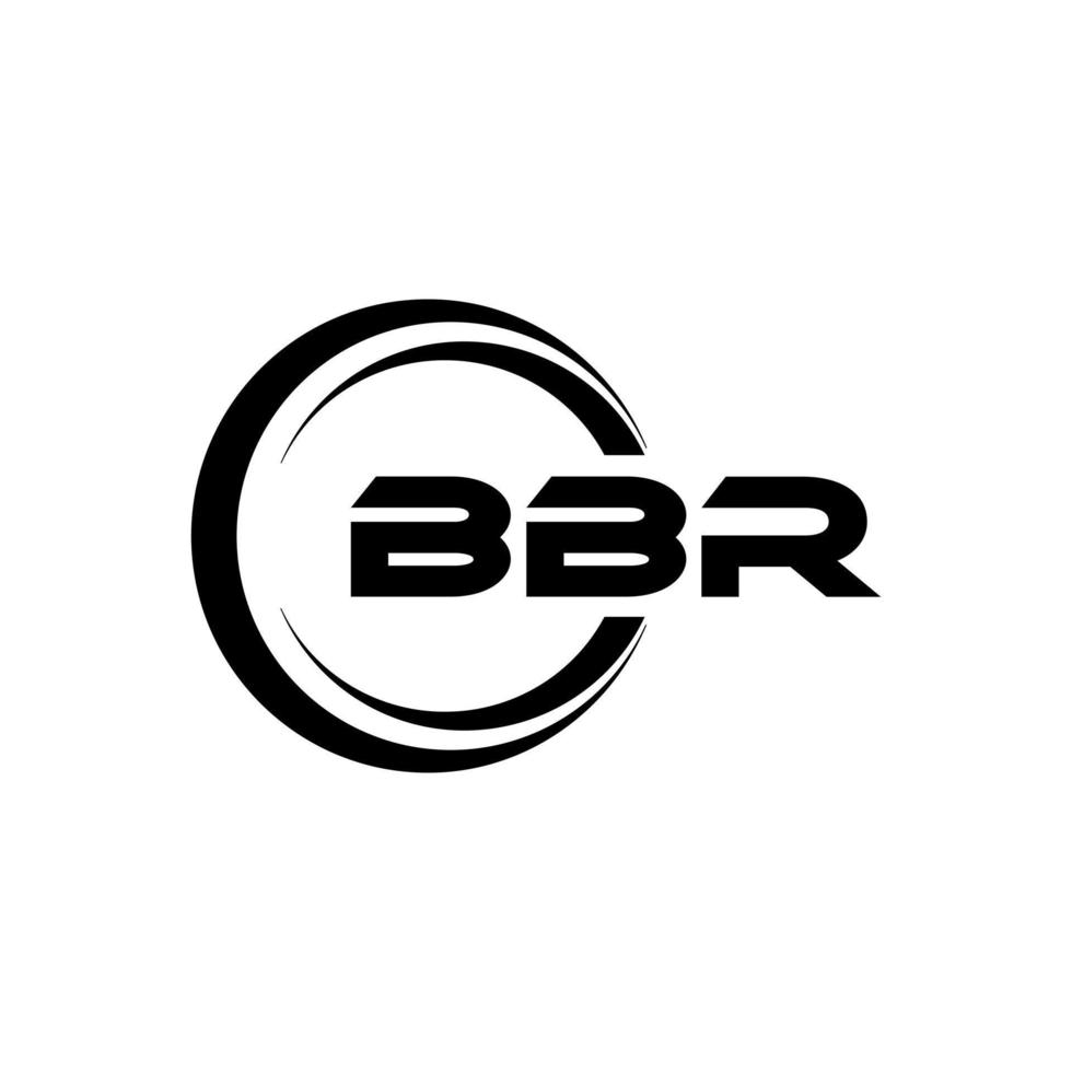 bbr brev logotyp design i illustration. vektor logotyp, kalligrafi mönster för logotyp, affisch, inbjudan, etc.