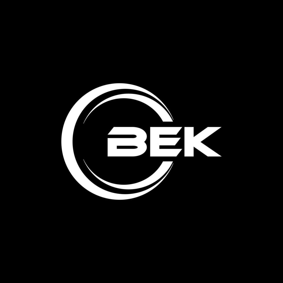 bek-Brief-Logo-Design in Abbildung. Vektorlogo, Kalligrafie-Designs für Logo, Poster, Einladung usw. vektor