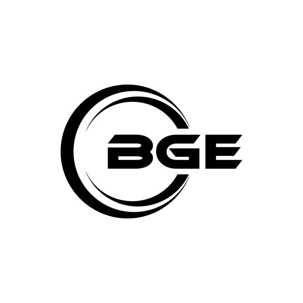 bge-Brief-Logo-Design in Abbildung. Vektorlogo, Kalligrafie-Designs für Logo, Poster, Einladung usw. vektor