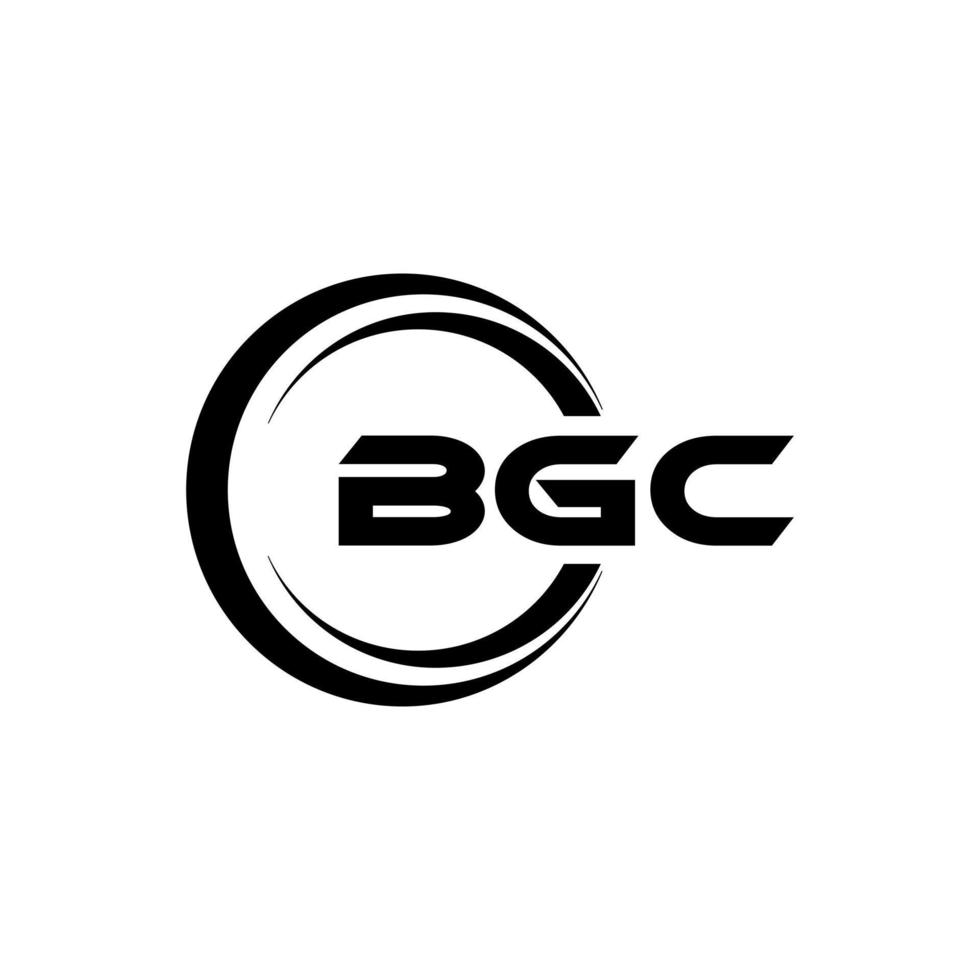bgc-Brief-Logo-Design in Abbildung. Vektorlogo, Kalligrafie-Designs für Logo, Poster, Einladung usw. vektor