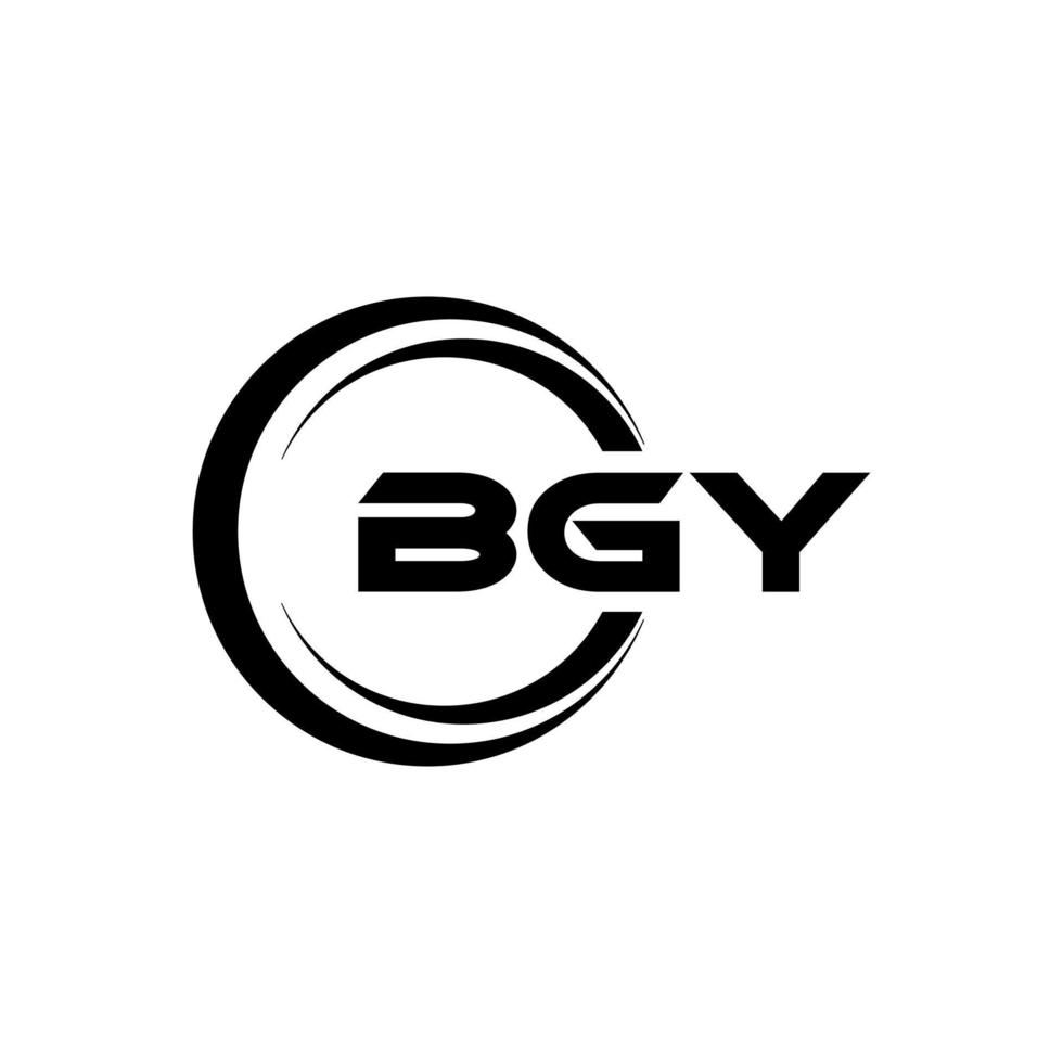 bgy brev logotyp design i illustration. vektor logotyp, kalligrafi mönster för logotyp, affisch, inbjudan, etc.