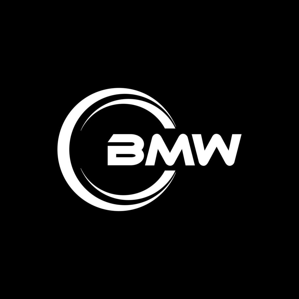 bmw brev logotyp design i illustration. vektor logotyp, kalligrafi mönster för logotyp, affisch, inbjudan, etc.