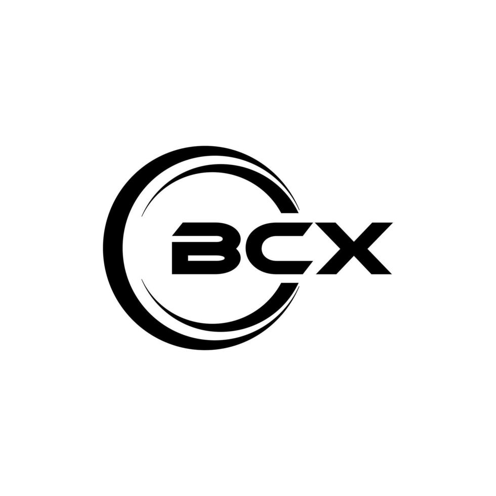 bcx brev logotyp design i illustration. vektor logotyp, kalligrafi mönster för logotyp, affisch, inbjudan, etc.