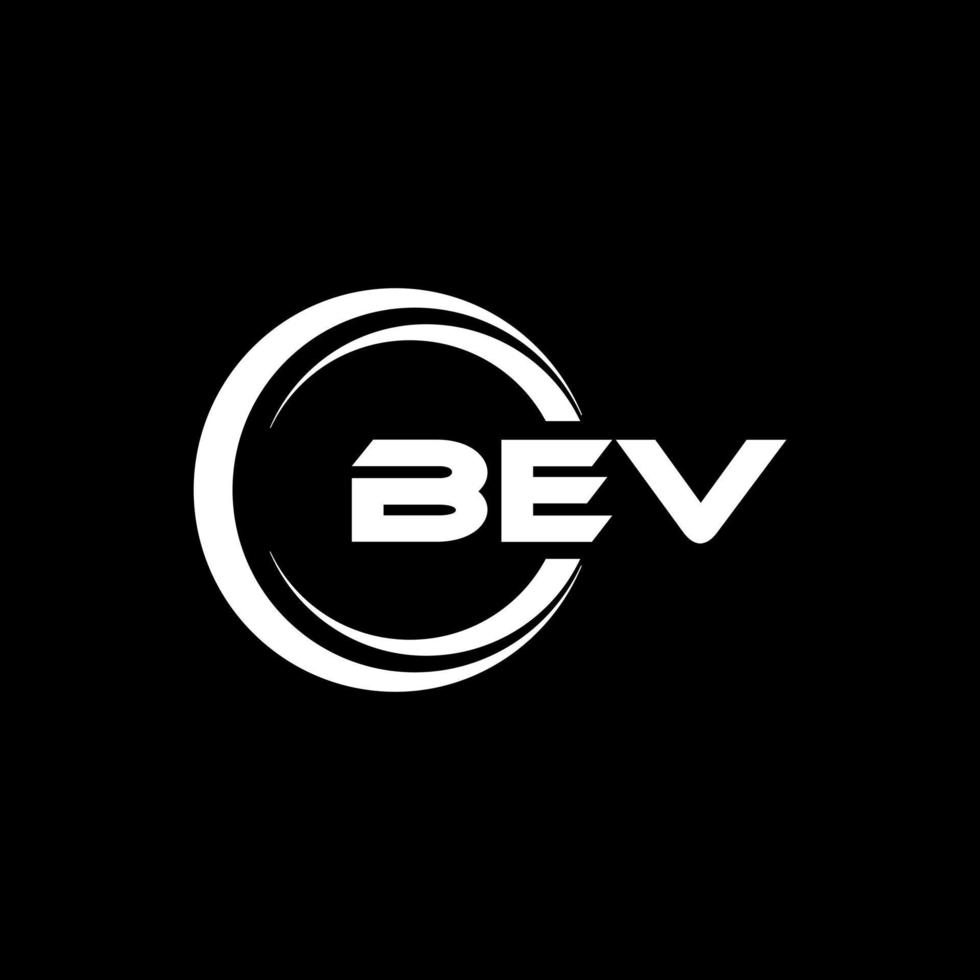 bev-Buchstaben-Logo-Design in Abbildung. Vektorlogo, Kalligrafie-Designs für Logo, Poster, Einladung usw. vektor