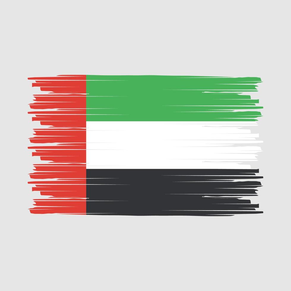 Bürste der Flagge der Vereinigten Arabischen Emirate vektor