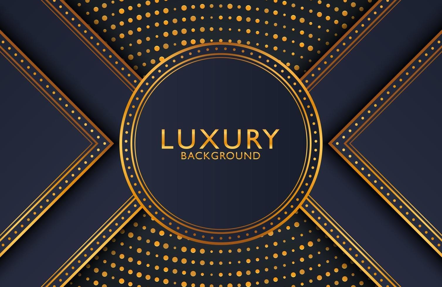eleganter Luxushintergrund mit Goldelement auf dunkler Oberfläche. Layout der Geschäftspräsentation vektor