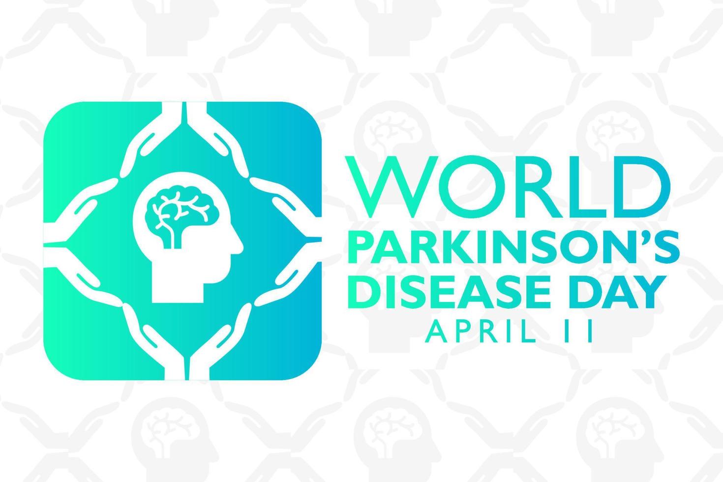 Vektor Illustration von Welt Parkinson Krankheit Tag beobachtete auf 11 .. April Urlaub Konzept. Vorlage zum Hintergrund, Banner, Karte