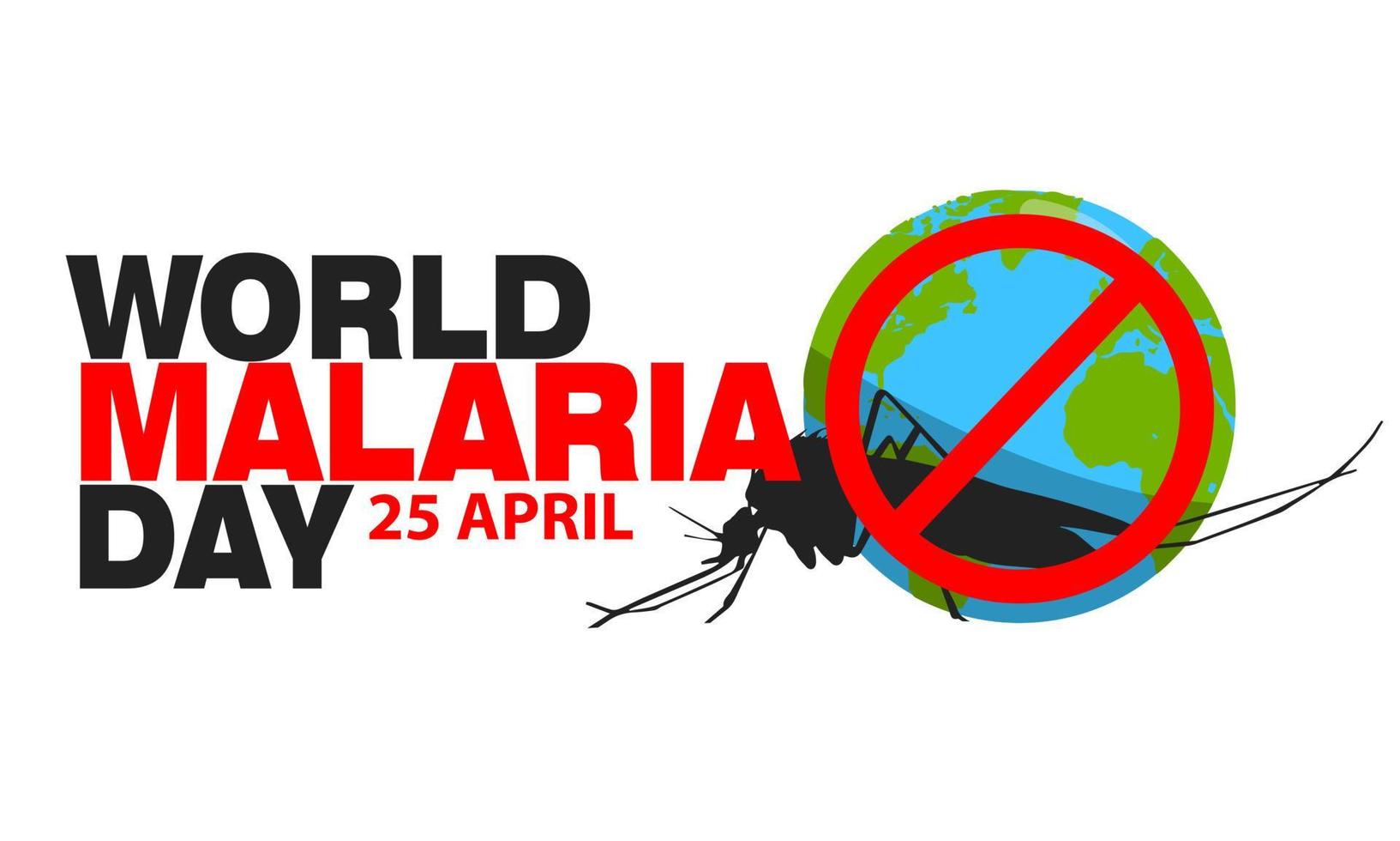 Welt Malaria Tag. Vorlage zum Hintergrund, Banner, Karte, Poster. Vektor Illustration.